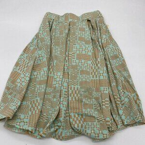Lularoe Madison NWT green pink Pleated XS skirt